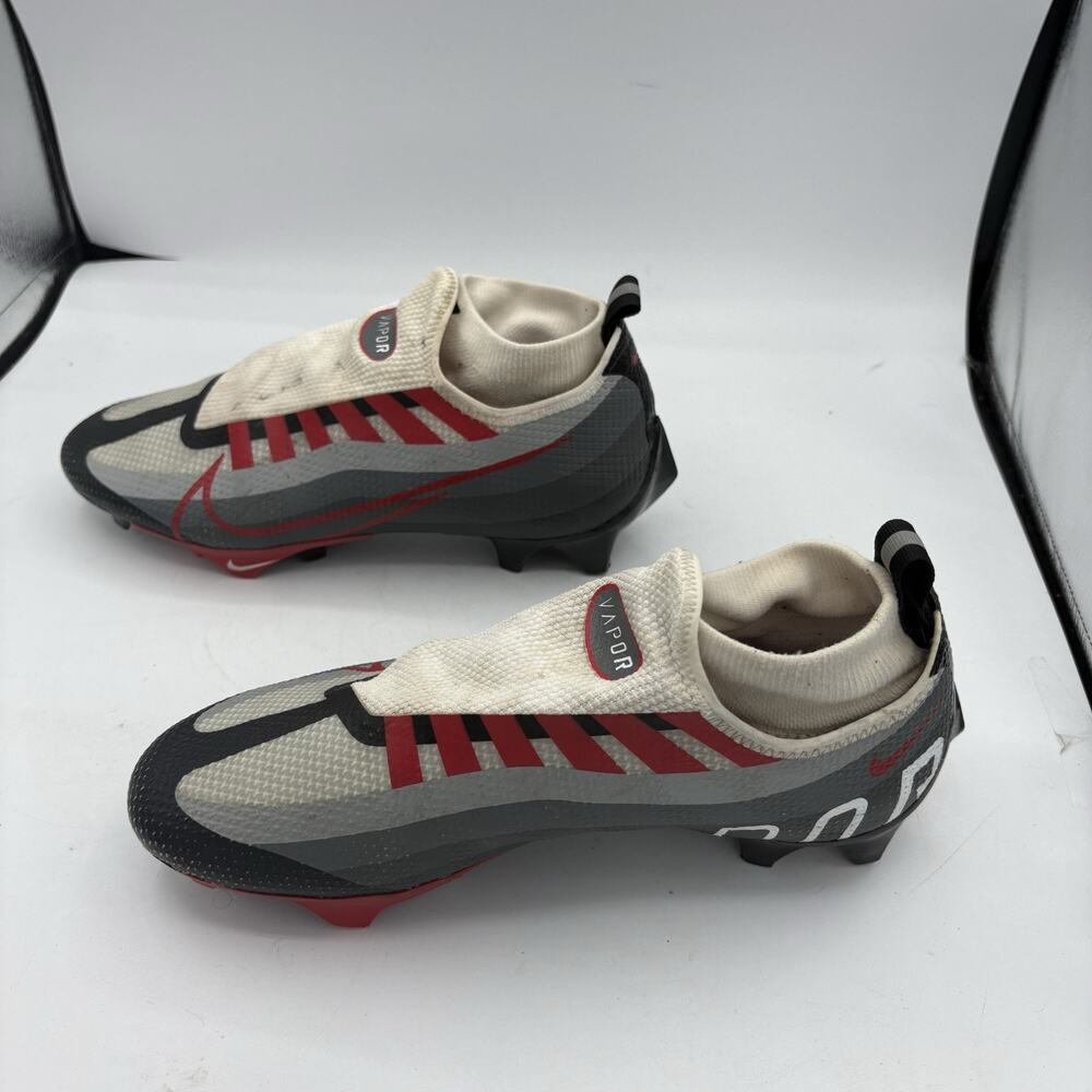 Nike Vapor Mens Soccer Cleats White Gray Black Red - Picture 9 of 10